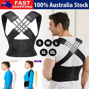 Adjustable Back Posture Belt Strap Back Straightener Posture Corrector Unisex AU - Picture 1 of 19