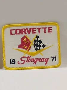 Vintage 1971 CORVETTE Stingray Patch 4x3 inch - Picture 1 of 1