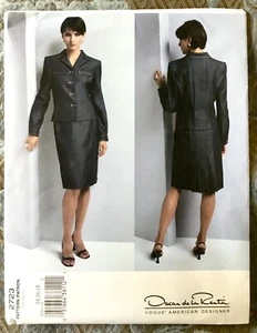 Vogue American Design Oscar de la Renta V2723 Pattern - Jacket Skirt Sz 14-18 XL - Picture 1 of 2