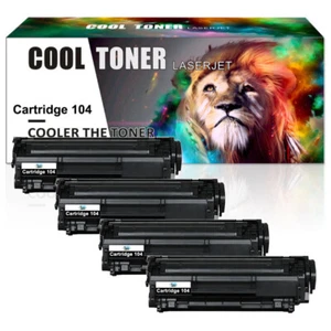 4PK Black 104 FX9 Toner Cartridge For Canon 104 ImageClass MF4350D MF4150 D420 - Picture 1 of 11