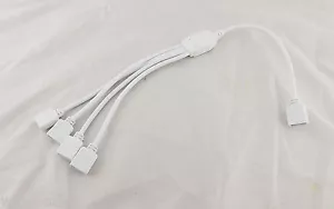 1x 4 Pin 1 To 4 Female Flexible LED Connector Cable Splitter RGB 3528 5050 Strip - Picture 1 of 5