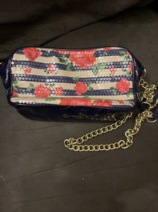 Betsey Johnson Floral Sequin Crossbody - Picture 1 of 7