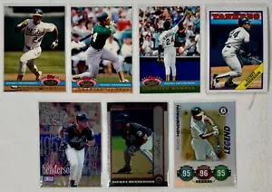 Rickey Henderson Bowman / Topps Chrome, Stadium Club Charter Member 1988-2010 - Picture 1 of 5