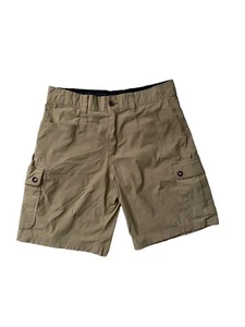 Orvis Voyager Tech Cargo Shorts Mens 32 Tan/Olive Green Nylon Hiking Outdoors - Picture 1 of 15
