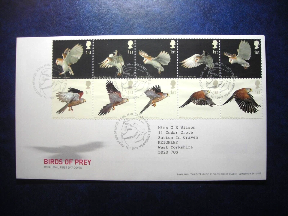 GB 2003 BIRDS OF PREY SET ON  FDC SG2327/36 - Image 1 of 1