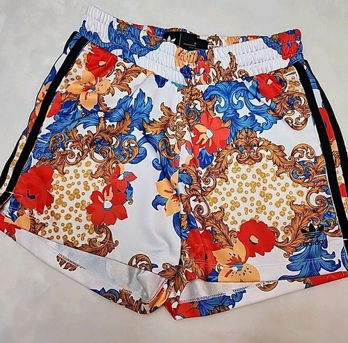 Pantaloncini vita elastici Adidas Originals HER Studio London floreali barocchi XS