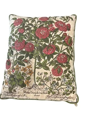Vintage Eleanor Beard Flower Throw Quilted Pillow Nature Decor Rare Find! - Image 1 of 4