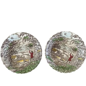 "The Hunter" von Franciscan hergestellt in Staffordshire, England Keramik Suppenschüsseln 8 Zoll - Bild 1 von 10