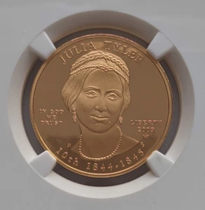 2009 Julia Tyler Proof NGC PF70 PR70 Box COA 1/2 Oz Gold First Spouse $10 Coin - Picture 1 of 7