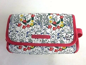 TAHARI WOMENS HANGING TOILETRY BAG COSMETIC MAKEUP ORGANIZER CASE DITZY FLORAL - Picture 1 of 4