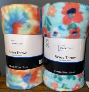 2 Mainstays Fleece Throw Blankets, 50x60, FREE SHIPPING! - Picture 1 of 7