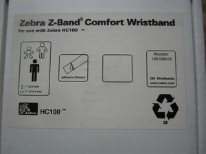 Zebra 10010951K HC100 Z-Band Comfort Polypropylene Wristband Cartridge 300 LABEL - Picture 1 of 1