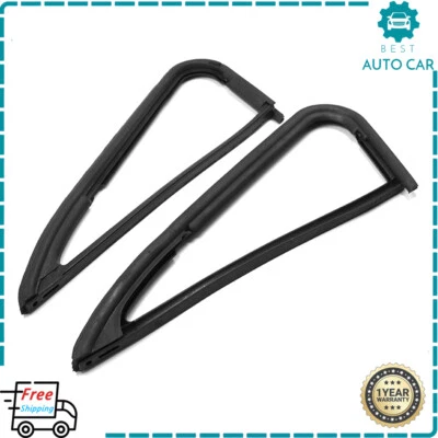 Pair Front Vent Glass Window Weatherstrip Seals Set For Chevy GMC Pickup Truck - Image 1 of 4