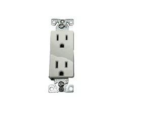 Eaton 6252W-BU White Decorator Receptacle Duplex Outlet 5-15R 15A Bulk (10 PCS) - Picture 1 of 4