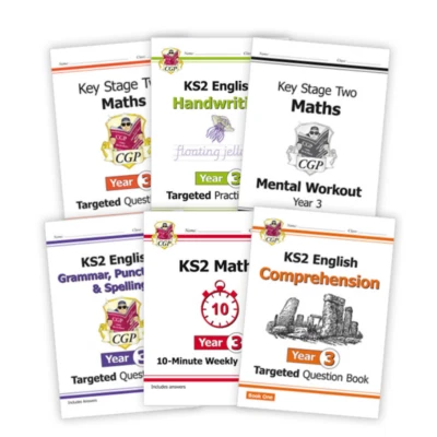 Year 3 Maths and English Home Learning Workbook Bundle for 7 to 8 year olds KS2 - Image 1 of 4