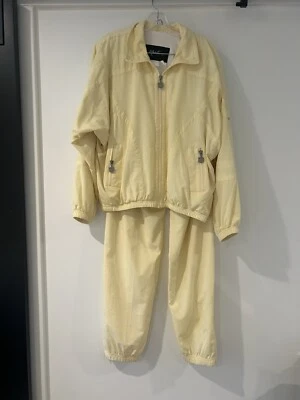 De Colección Kaelin Traje de Pista Dos Piezas Mujer Amarillo Cremallera Puño Jogger Pantalones Talla L Foto 1 de 4