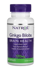 Natrol Ginkgo Biloba, 120 mg, 60 Kapseln - Bild 1 von 2