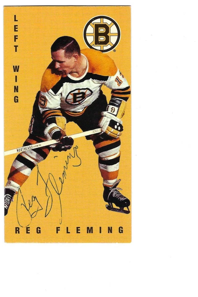 Autographed 1994 Parkhurst Tall Boy Reg Fleming Card #8 Boston Bruins w/ COA - Image 1 of 1