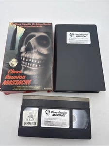 CLASS REUNION MASSACRE Continental VHS 1980s BIG BOX Clam Shell Case RARE Copy - Imagen 1 de 23
