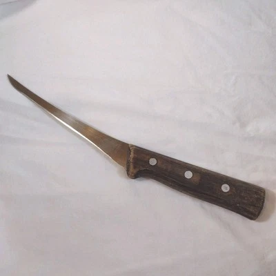 Cuchillo deshuesador de filete R. H. Researcher Victorinox 407F-6 mango de madera hecho en Suiza Foto 1 de 4