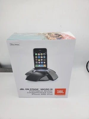 JBL On Stage Micro III Portable Music Loudspeaker for iPhone & iPod Black - Image 1 of 4