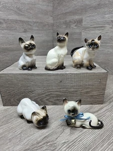 Vintage Glas Siamkatze Lot Enesco Beswick Lefton Kostenloser Versand LESEN!! - Bild 1 von 22