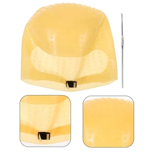 Reusable Professional Silicone Cap Practical Highlight Hat Hair Dye Hat - Foto 1 di 12