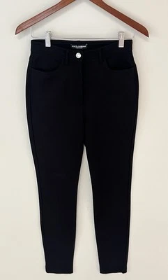 Pantalones de vestir Dolce & Gabbana para mujer talla 42 tiro alto ajustados negros Foto 1 de 4