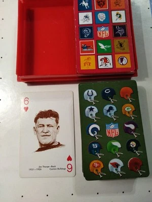 1963 Stancraft JIM THORPE Red Back #6 Hearts Playing Cards Set Break Near Mint - Image 1 of 4