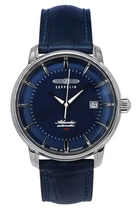 Zeppelin Atlantic Lederband blaues Zifferblatt Automatik 84603 Herrenuhr - Bild 1 von 4