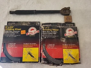 Vintage Emery Wheel Dresser Cutter Tool 2 Schleifscheiben 6" Kurs fein - Bild 1 von 5