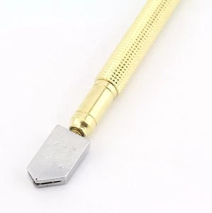 Oil Filled Tungsten Carbide Glass Cutter Cutting Wheel Golden Metal Handle - Picture 1 of 4