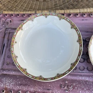 Limoges France Elite 7 cuencos de sopa 7,5” flor rosa perfecto - Imagen 1 de 13