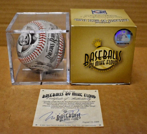 MLB Baltimore Orioles Brooks Robinson Baseball by Mike Floyd - Display Case Cover
