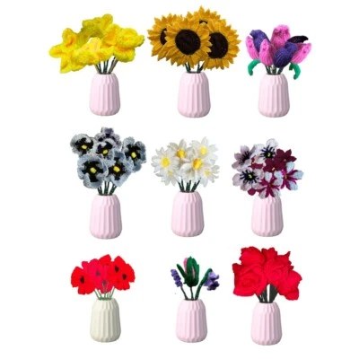 SUPER BLOOM 8 flower knitting  pattern bundle - Image 1 of 4