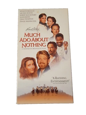Much Ado About Nothing (VHS, 1994) Kenneth Branagh Michael Keaton Foto 1 de 4