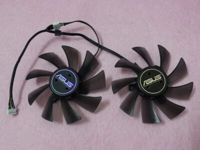 Pair Fans Cooler Fan For ASUS GTX 680 HD7950 HD7970 T129025SU 95mm Graphics Card - Image 1 of 4