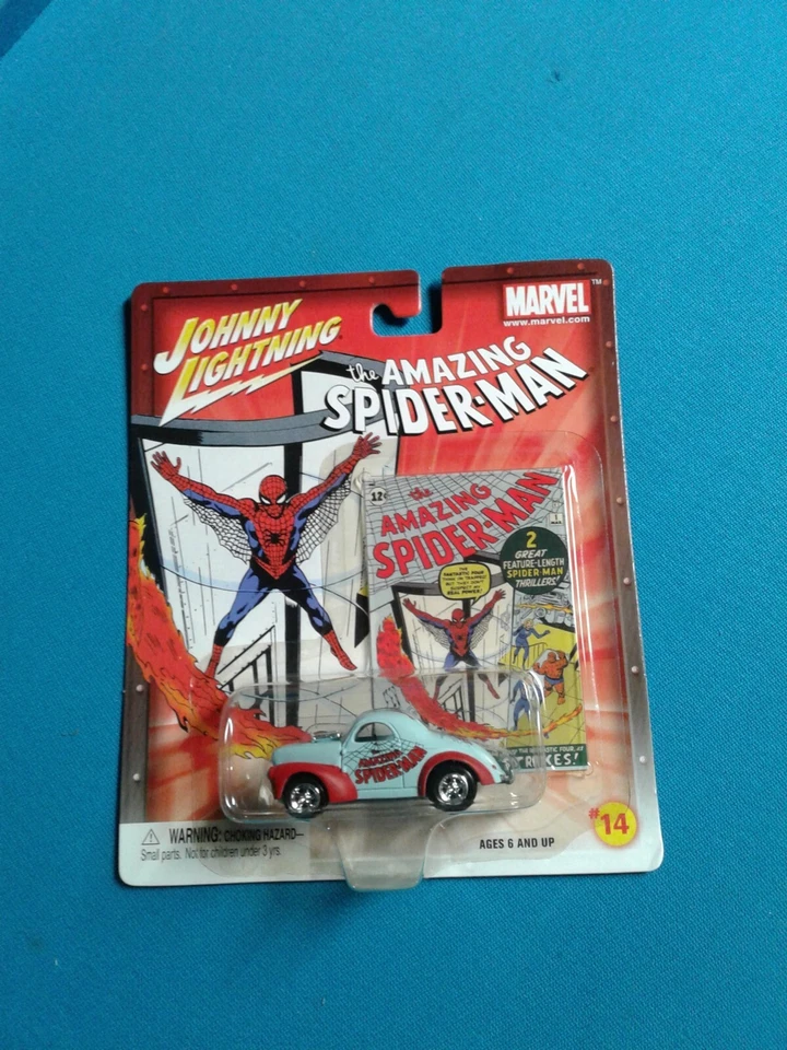 Johnny Lightning Marvel 1/64 The Amazing Spiderman 41 Willys #14 - Image 1 of 3