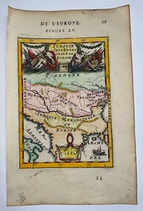 BALKANS DATED 1682 ALAIN MANESSON MALLET ANTIQUE MAP FRENCH EDITION - Picture 1 of 2