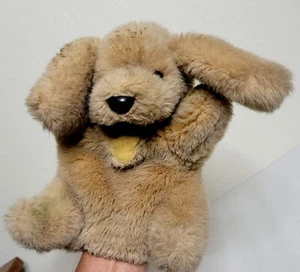 VINTAGE 1985 GUND Puppy Dog Hand Puppet Plush Stuffed Animal Toy 12" Tall - Picture 1 of 10