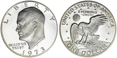 1973 S $1 40% Silver Proof Eisenhower Dollar - Image 1 of 4