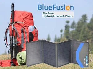 BlueFusion Folding Solar Panel 50W/100W/120W, 12V/24V Lithium Battery Charger - Picture 1 of 11