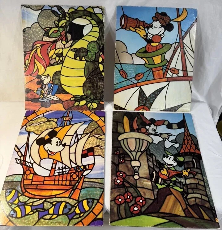 4 carpetas de bolsillo vintage de vitrales de Disney escuela 2 carpetas de peechee años 80 90 Foto 1 de 4