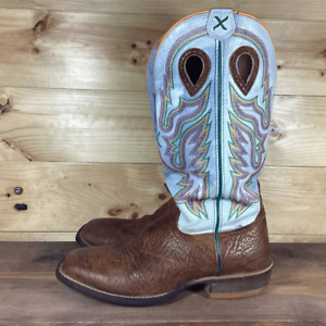 Twisted X 14" Ruff Stock Tan & Ice Square Toe Men’s Cowboy Boot Size 8.5 Retail