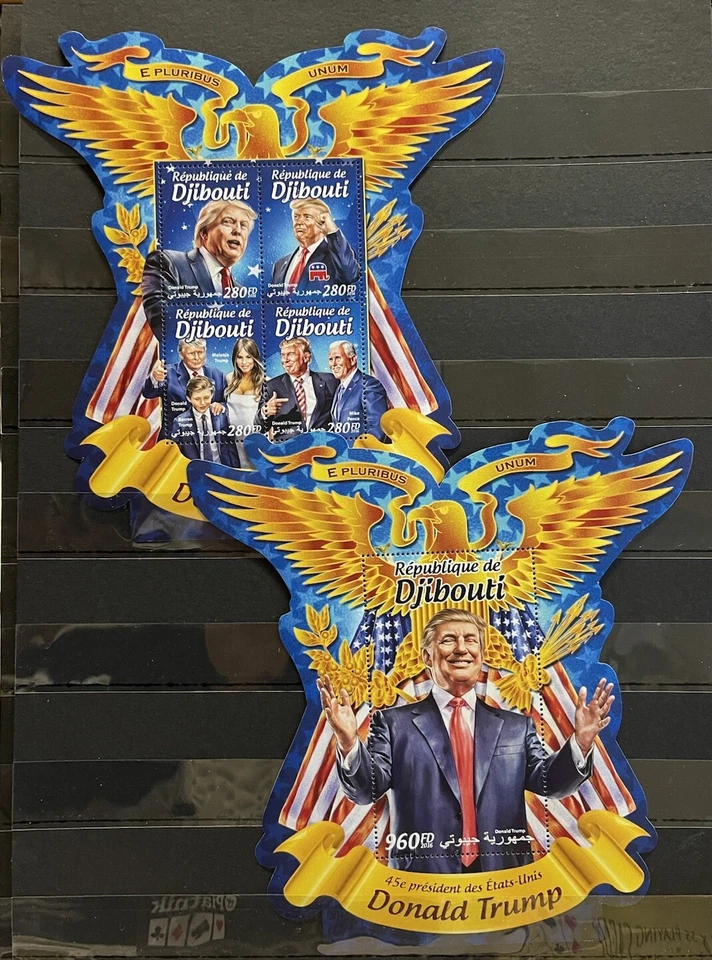 Donald Trump - American President - Stamps of Djibouti - Scot 1100-101 MNH** YG1 - Image 1 of 1