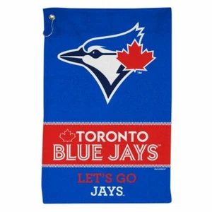 TORONTO BLUE JAYS ALL PURPOSE GOLF TAILGATE TOWEL 16"X25" HOOK AND GROMMET - Picture 1 of 1