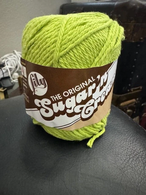 Lily Sugar 'n Cream 100 Cotton Yarn 2.5 Ounce 1 Skein in Hot Green