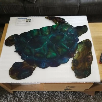 Metal Decoración Pared Tortuga Grande Interior Exterior Porche Cubierta Plasma Corte Acero Decoración  Foto 1 de 4