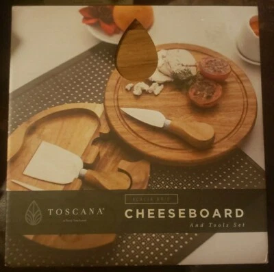 Тоскана "Acacia Brie" сыр доска и инструменты набор - 7" - новый  - Изображение 1 из 2