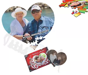 PUZZLE A CUORE PUZZLE PERSONALIZZATO STAMPA PERSONALIZZATA A4 FOTO QUADRO - Foto 1 di 1